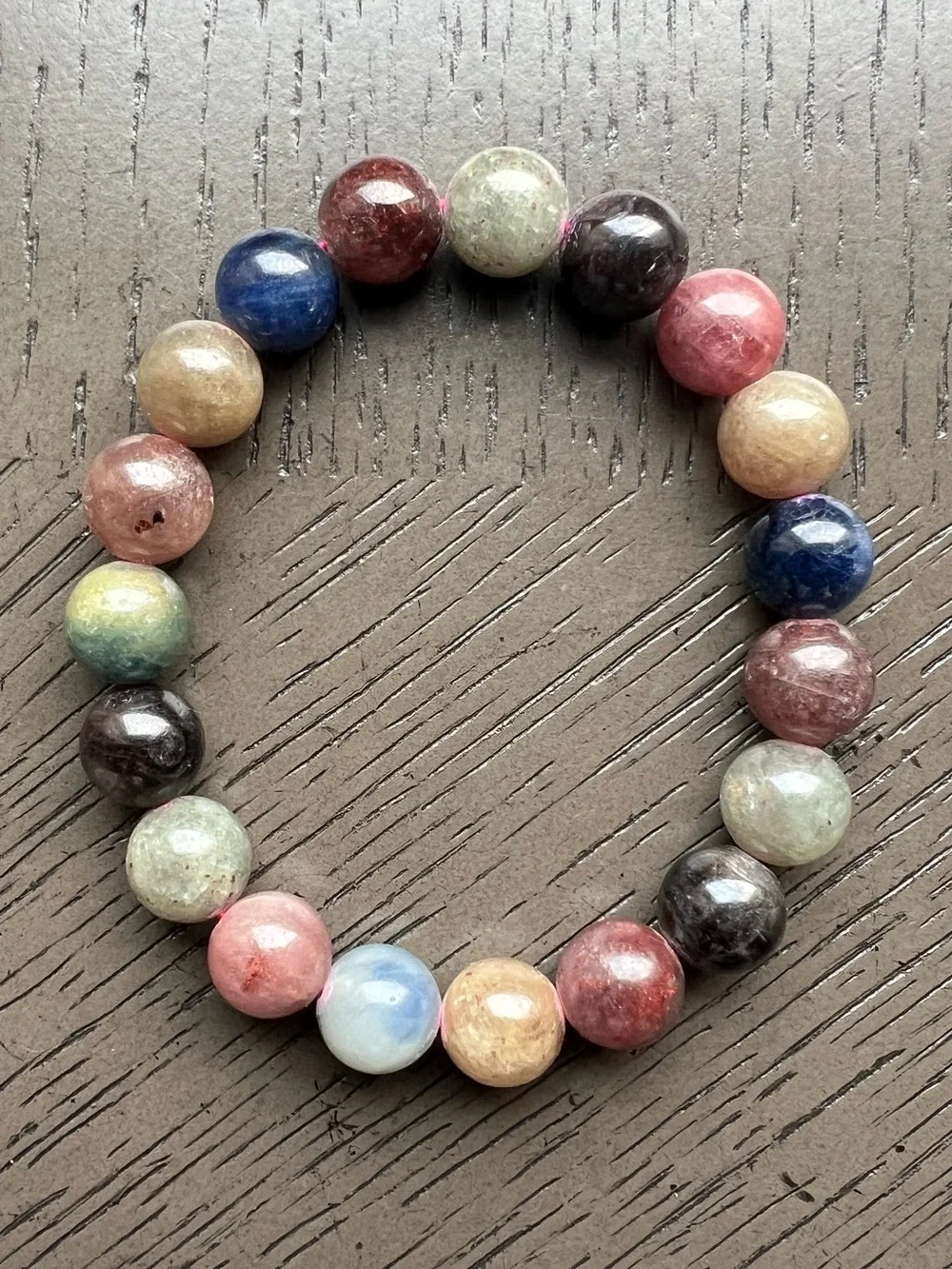Colorful Sapphire bracelet 10mm SIZE 6.75’